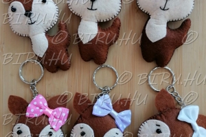 Őzikés kulcstartó